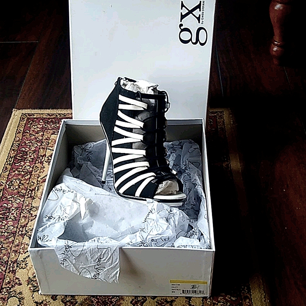 'This strappy sandal with a super-slim, sexy heel